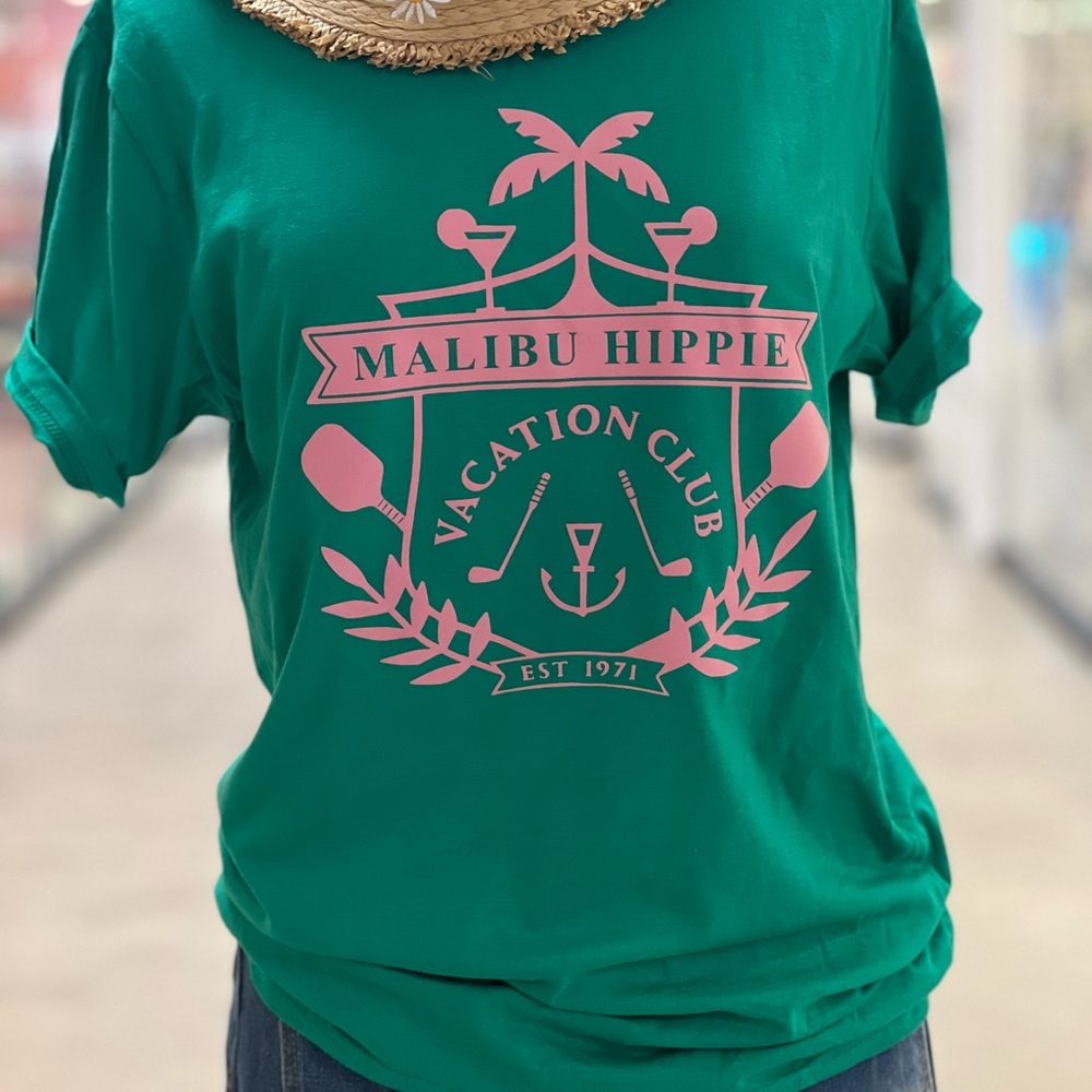Malibu Hippie Vacation Club Felted Tee